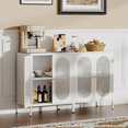 thumbnail image 3 of 2 Door Accent Cabinet,Metal Storage Cabinet with Adjustable Shelf,Buffet Sideboard for Bed Room,Living Room,Entryway,Hallway,Home,Hotel,Office,Garage,Kitchen,1 Removable Shelf., 3 of 8