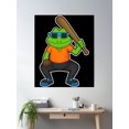 thumbnail image 2 of Frog At Baseball With Baseball Bat & Sunglasses Poster Wall Art, Modern Wall Decor For Living Room Bedroom, 12x18 UNFRAMED, 2 of 3