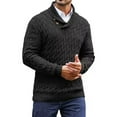thumbnail image 2 of JTieacloth Casual Mens Sweaters Knit Sweater Coat Fashionable Slim Fit Crewneck Pullover Sweater For Casual Wear And Outdoor Activities(Black), 2 of 3