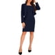 thumbnail image 1 of Conjuntos de trajes de blazers de negocios para mujeres, blazers de manga larga casual y vestidos sin mangas, atuendos de oficina XL azul marino, 1 of 5