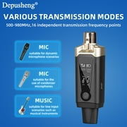 Depusheng T9 Professional Wireless Transmitter and Receiver XLR Microphone Wireless System for Dynamic and condenser Microphone Audio Mixer, With 48V phantom power