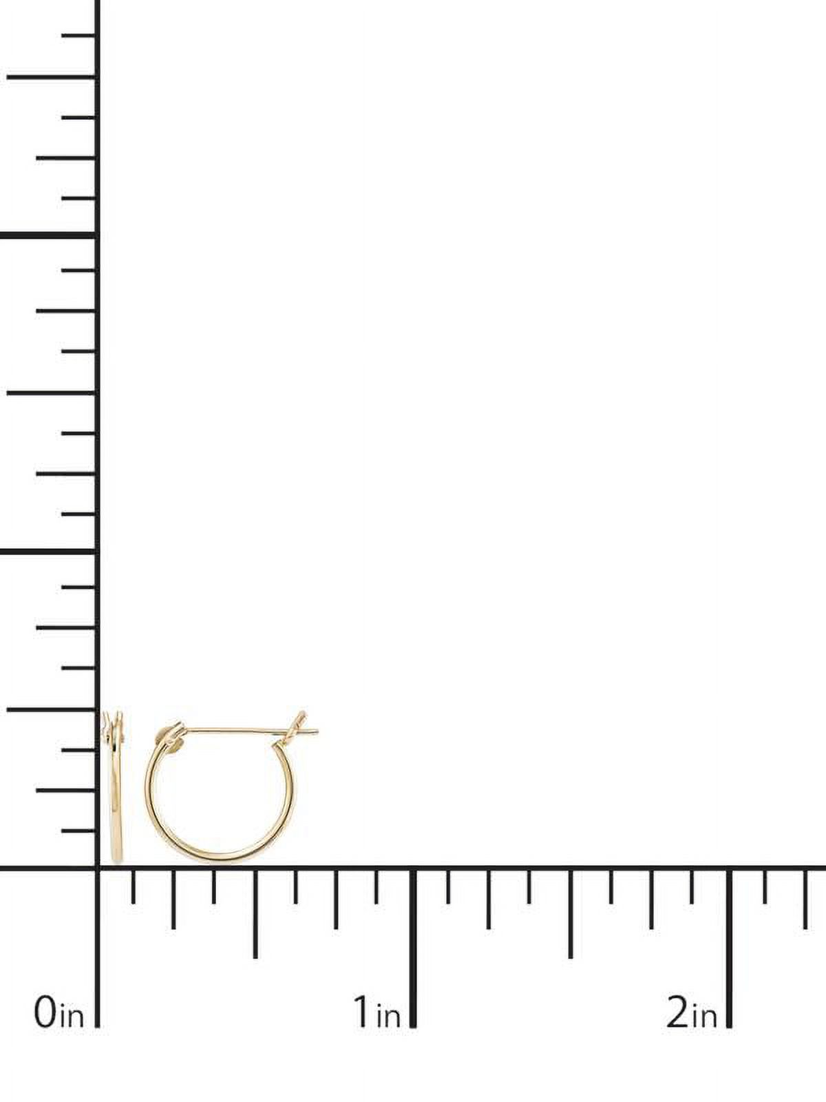 Brilliance Fine Jewelry 10K Yellow Gold 12MM Hollow Round Snap Hoops 10K Earrings