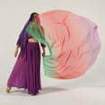 thumbnail image 2 of Baisdan Dance Rainbow Flag Worship Flag Church Praise Dance Accessories 10#GREEN-RED-PURPLE 1 Pair, 2 of 6