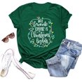 thumbnail image 6 of Merry Christmas Shirt Christmas Womens Shirts Xmas Vacation Short Sleeve Tops, 6 of 6