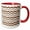 Red/White, variant on 3drose, Brown Chevron Zigzag Pattern with a Twist - Cute Patterned Zig Zags, 15oz Mug