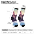 thumbnail image 2 of Logiee Colorful Cloud Sleeping Cat Print Adult Socks for Men & Women,Calf Socks, Ankle Socks,Boots Socks,Breathable Casual Sock,Unisex Crew Socks, 2 of 6