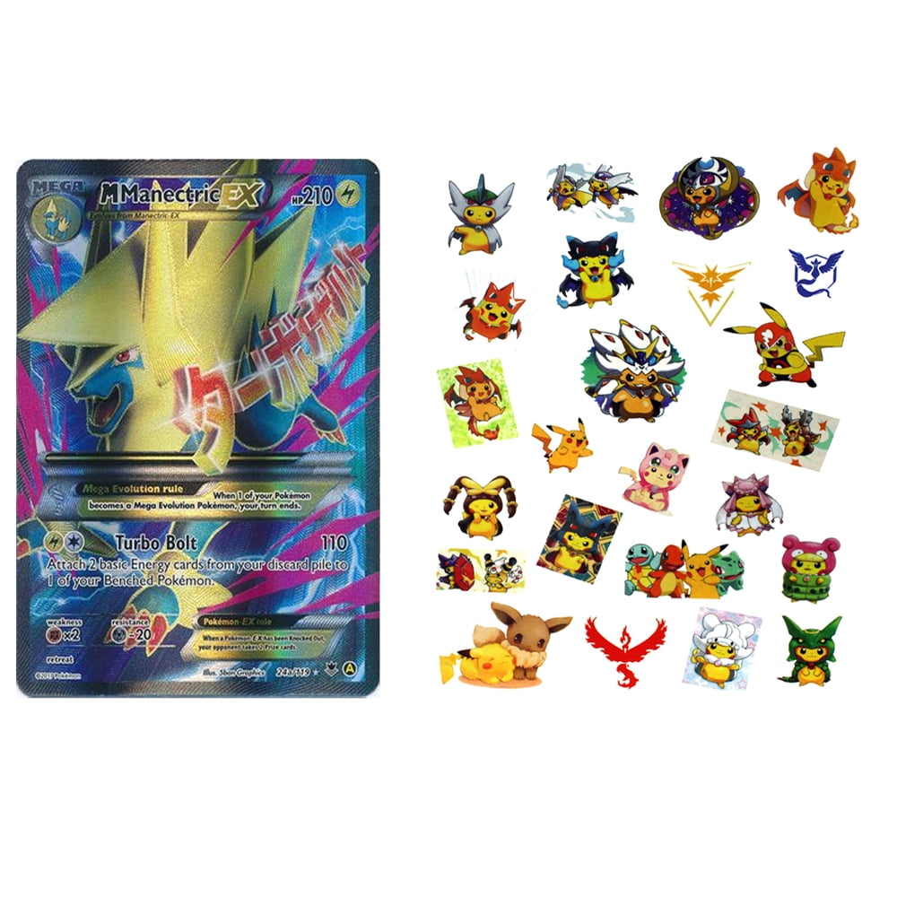 Pokemon Card New Mega Manectric EX - 24a/119 - Full Art Promo + Free