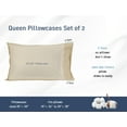 thumbnail image 3 of HOMTEC 200TC 100% Cotton Percale Weave, Pillowcase Set of 2, Standard/Queen, Light Brown, 3 of 9