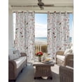 thumbnail image 4 of Flowers Birds Blackout Curtains 96 Inches Long for Bedroom, Farmhouse Botanical Floral Branches Plants Thermal Insulated Room Darkening Black Out Window Curtain Panels Grommet Drapes for Living Room, 4 of 8