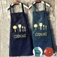 thumbnail image 2 of OUSITAID Cutter Fork Print Apron Water Oil Stain Proof Kitchen Cooking Baking Clean Gown, 2 of 8