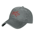 thumbnail image 2 of DouZhe Adjustable Washed Cotton Baseball Cap - No Fishing Prints Vintage Dad Hat Unisex Sports Caps (Gray), 2 of 7