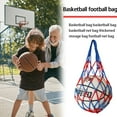 thumbnail image 6 of BLEEUS Nylon Basketball Carry Bag Single Ball Carrier Football Accessories (Red Blue) Sporting Supplies (Red Blue), 6 of 7