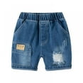 thumbnail image 3 of GYRATEDREAM Baby Boys Jeans Shorts Toddlers Ripped Jeans Pull Up Pants 1-6 Years, 3 of 9