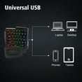 thumbnail image 4 of One Handed Gaming Keyboard 35 Keys Waterproof Wide Palm Rest Black Single Handed Keyboard For Computer Mobile Games,35 Keys Gaming Keyboard,K13 Gaming Keypad, 4 of 6