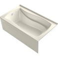 thumbnail image 3 of Kohler 1224-GHLA-0 66 x 36 in. Mariposa Drop-In & Alcove Heated Bubblemassage Air Left Bath Drain - White, 3 of 7