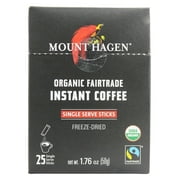 Mount Hagen - Organic Fairtrade Instant Coffee Freeze Dried Single Serve - 25 Stick(s)