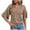 Khaki, variant on lmcalzta Womens Tops Dressy Casual 3/4 Bell-Sleeve V Neck Blouses Double Layered Sleeve Loose Summer Shirts