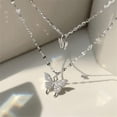 thumbnail image 3 of Collar de Mariposa Sunnimix Cadena de Clavícula Brillante, 3 of 8