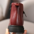 thumbnail image 4 of KaLI_store Kids Warm Boots Girls Ankle Boots Side Zipper Low Heels Boots B,9, 4 of 5