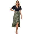 thumbnail image 3 of Women'S 2025 Sleeveless Spring Summer Dresses Casual Boho Crewneck Floral Boho Cocktail Party Dresses Green XL, 3 of 9