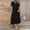 Black, variant on Maxi Two Piece Dress Sets for Women Work Maxi Cotton Summer Women Dress Dress Set Casual Collared Short Sleeve Plaid Loose Dresses