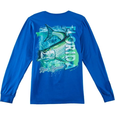 Reel Legends Mens Tarpon Swim Long Sleeve T-Shirt 16W Short