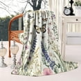 thumbnail image 4 of Pioneer Flower and Butterfly Blanket,Comfortable Soft Flannel Throw Blanket,All Season,Warm Lightweight Blankets for Sofa Bed Couch Living Room Chair,50"x60"(130x150cm), 4 of 4