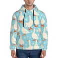 thumbnail image 2 of Bingfone White Geese And Flower Men'S Drawstring Hoodie Long Sleeve Pocket Sweatshirts-3x-Large, 2 of 9