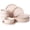 Light Pink, variant on Famiware Star 12-Piece Kitchen Dish Set (Set Of 4), Light Blue with Brown Rim