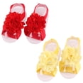 thumbnail image 4 of EeaseMX 8 bandas de colores para los pies, bonitas bandas de flores para bebés y niñas, sandalias descalzas, zapatos, accesorios para fotos (color aleatorio), 4 of 7