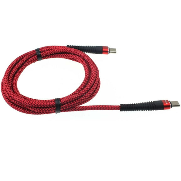 Type-C to USB-C 10ft PD Cable for CAT S62 Phone - Charger Cord Power Wire Sync Braided Fast W7A