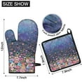 thumbnail image 6 of Pioneer Flower Kitchen Oven Mitt and Pot Holder Sets 4 Pcs for Baking, Cooking and Grilling, Heat Resistant Up To 392 °F, 6 of 7