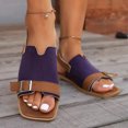 thumbnail image 2 of Summer Sandals for Women 2026 Summer New Plus-size One-line Buckle Matching Color Beach Sandals, 2 of 10