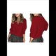 thumbnail image 2 of Suéteres de Otoño con Cuello en V y Encaje para Mujer, Suéteres Holgados de Punto de Larga y Ligeros A , Tops Tipo Jersey Vino Tinto XL, 2 of 5