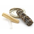 thumbnail image 2 of Soul Sticks Beginners Mini Smudge Kit Includes Black Sage 3-4" Abalone Shell Selenite Wand and Palo Santo with Smudging Guide, 2 of 7