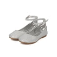 thumbnail image 5 of New Girl Little Angel Britt-813 Glitter Fabric Cutout Ankle Strap Ballet Flat, 5 of 5