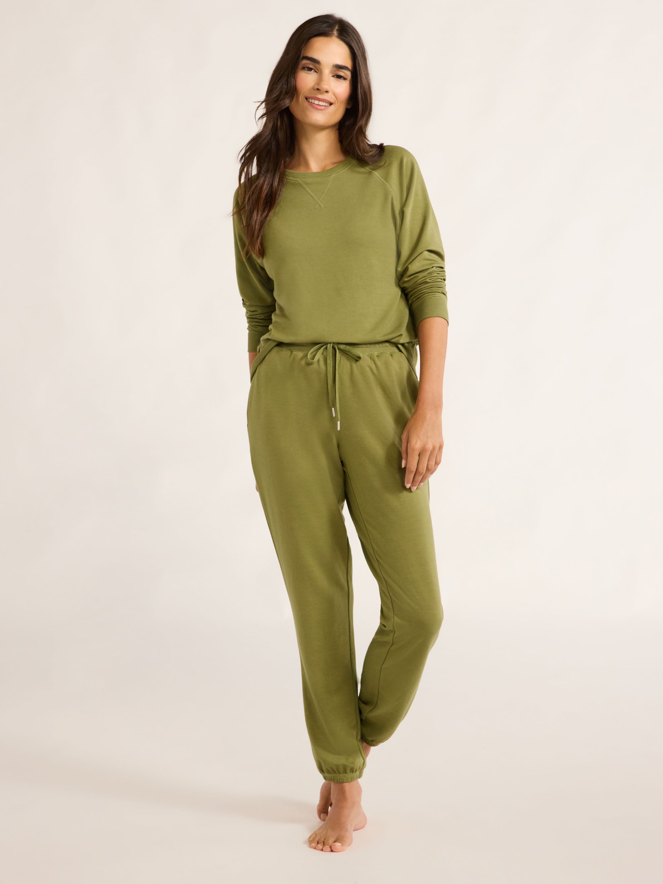 Joyspun Women's and Women’s Plus French Terry Sweatshirt and Joggers Set, 2-Piece, Sizes XS to 3X