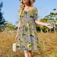 thumbnail image 4 of Vestido de manga corta con ojos saltones, vestido de fiesta de noche, vestido de verano para mujer, ropa de verano para mujer, 4 of 7