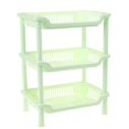 thumbnail image 3 of AuroraX Bathroom Storage Rack Shower Organizer,Waterproof Rectangular Floor Standing Plastic 3 Tier Storage Rack Green Plastic, 3 of 3