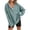 #064 Green, variant on Women's Quarter Snap Button Front Crew Neck Hoodie, Ribbed Knitted Pullover Sweatshirt, Green,XL