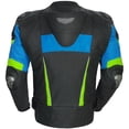 thumbnail image 5 of Cortech Adrenaline 2.0 Mens Leather Motorcycle Jacket Black/Blue MD, 5 of 7
