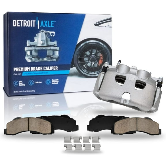 Detroit Axle - Front Brake Kit for 2010-2011 Ford F-150, 2010-2021 Ford Expedition Lincoln Navigator, Brake Caliper Ceramic Brake Pads Replacement