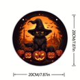 thumbnail image 3 of Clearance! Home Decoration Halloween Pumpkin Wooden Circular Logo Creative Decorative Sign, 3 of 9