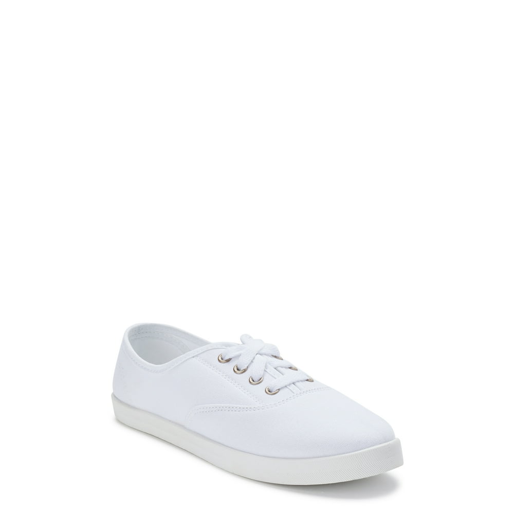 time and tru white canvas shoes
