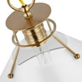 thumbnail image 4 of Nuvo Lighting Outpost 1 Light Large Pendant Matte White with Burnished Brass, 4 of 4