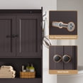 thumbnail image 6 of Aiho Tall Over‑the‑Toilet Storage Cabinet, Space‑Efficient Bathroom Organizer with 2 Doors and Adjustable Shelving, Ideal for Bathroom Laundry Room, Dark Brown, 6 of 12