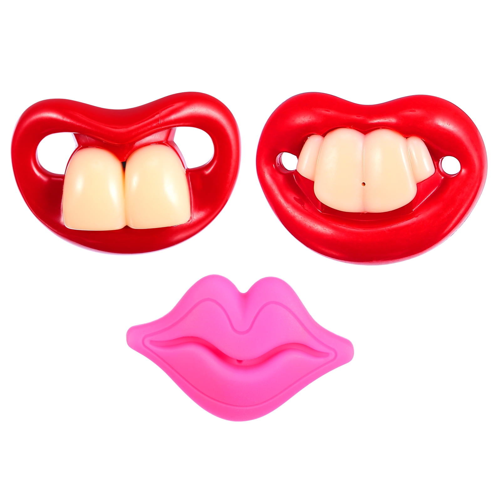 3pcs Funny Infant Pacifier Portable Baby Soother Silicone Pacifier Chewing Toy
