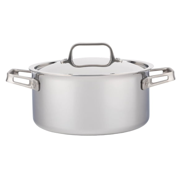 5.1L Meyer ProClad 5-Ply Aluminum Core Stainless Steel Dutch Oven with Cover, Made in Canada