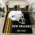 thumbnail image 2 of Erosebridal Sheets Football Sports Sheet Set Twin, American Football Bed Sheets Set Vintage Stars Stripes Bed Set For Teenagers Youth Bedroom, 2 of 4
