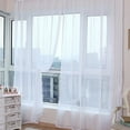 thumbnail image 4 of Rideau de Fenêtre Transparent à Poche pour Tringle Chambre Balcon Traitement de Fenêtre (Blanc), 4 of 9